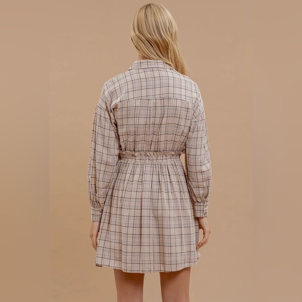 blupepper plaid mini dress in small - Picture 3 of 3